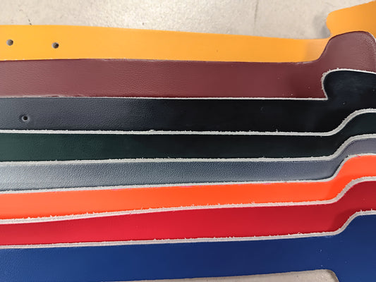 Leather Pad Straps - mushroom end