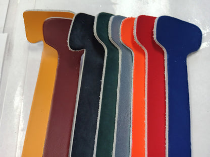 Leather Pad Straps - mushroom end